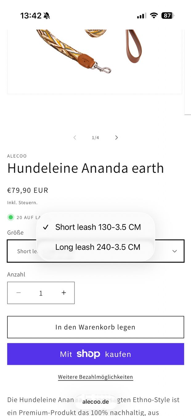 Guinzagli & Collari: Set Hundeleine & Hundehalsband – Nuovo (secondo la descrizione) da Vaduz venduto da zoe_wym6 4