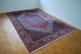 Perser-Teppich Senneh Bidjar 3.05 x 2.02 Meter restauriert