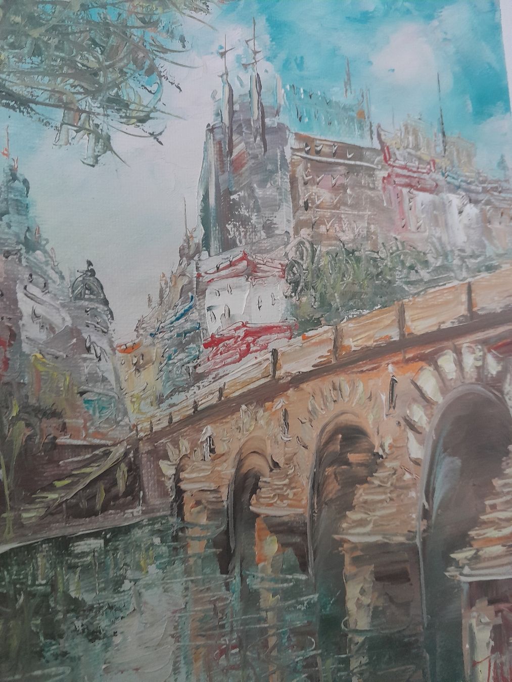 Dipinti: Ölgemälde Paris Brücke, Tasko Kordalov – Usato da Rossrüti venduto da Hansi778 1