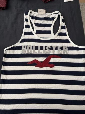 Hollister Tanktop gestreift blau weiss Grösse L neuwertig