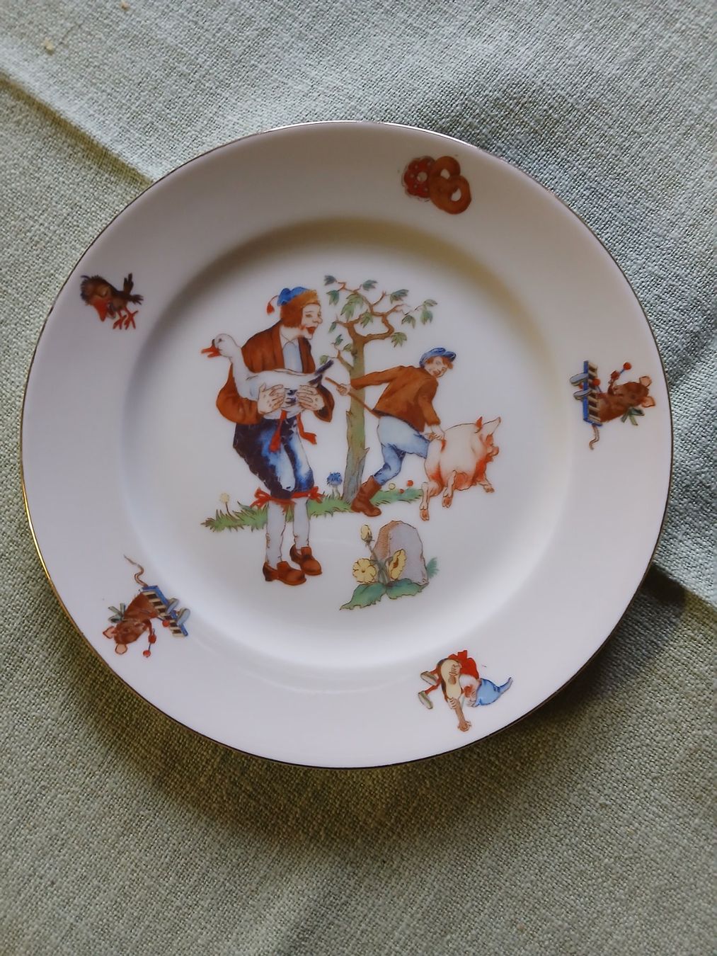 Teller: Vintage Kinderteller "Hans im Glück", KPM Germany – Gebraucht aus Hittnau von Agi010