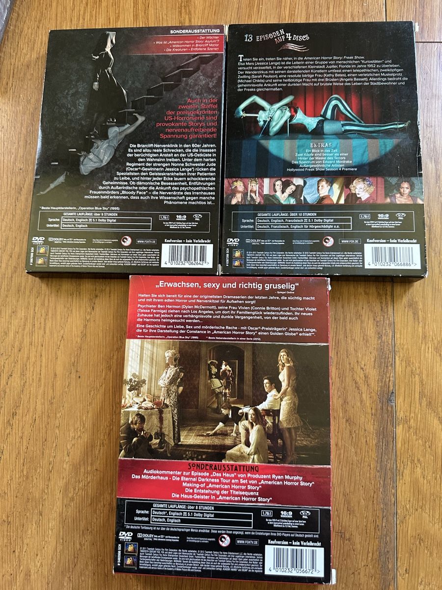 Tous les DVDs: American Horror Story 1, 2,4 DVD – D'occasion à Benken ZH par Audi-erich 1