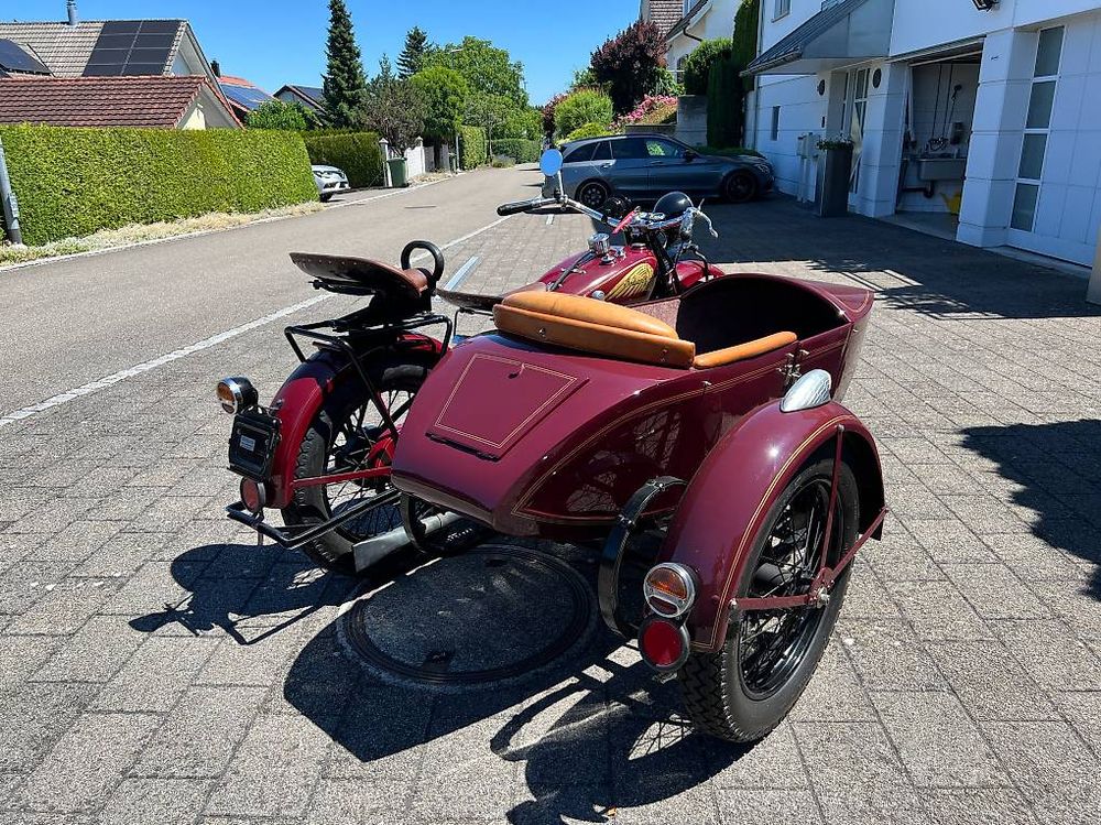 Elegantes Motorrad Gespann Kaufen Fotos