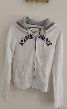 Original white Abercrombie & Fitch Hoodie Size S used