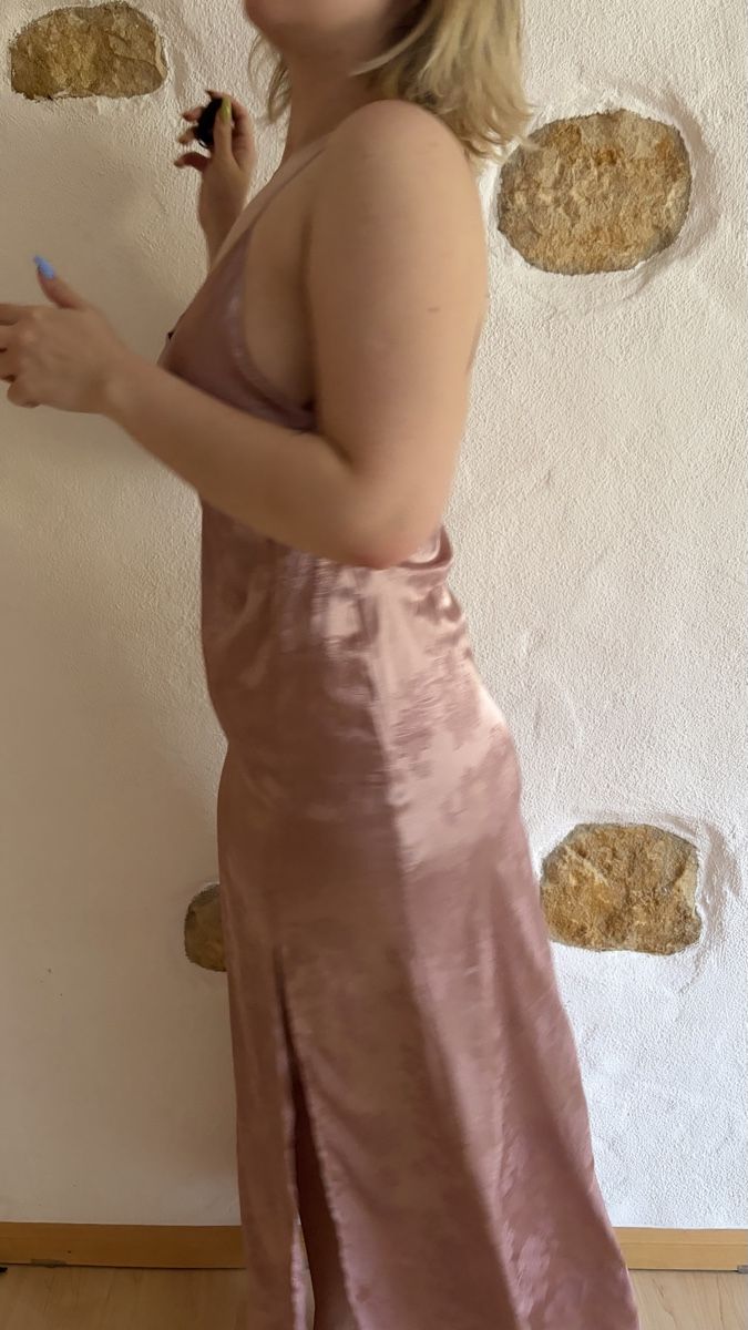 Vestiti: Satinkleid Rosa mit Jacquardmuster | Maxikleid – Nuovo (secondo la descrizione) da Pratteln venduto da plk_px2d 2