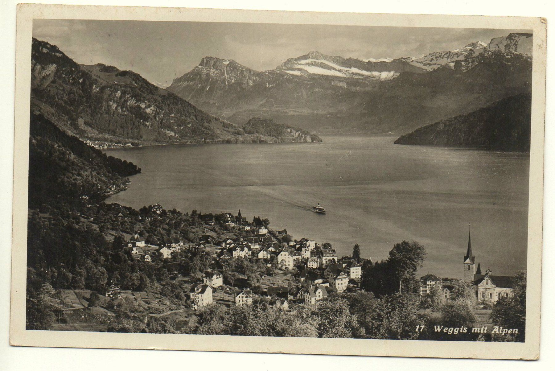 Cartes postales: WEGGIS mit Alpen Dampfschiff – D'occasion à Jona par philajona
