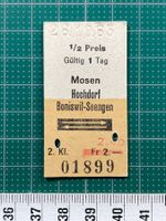 Mosen - Hochdorf / Boniswil Seengen, altes Bahn Billett