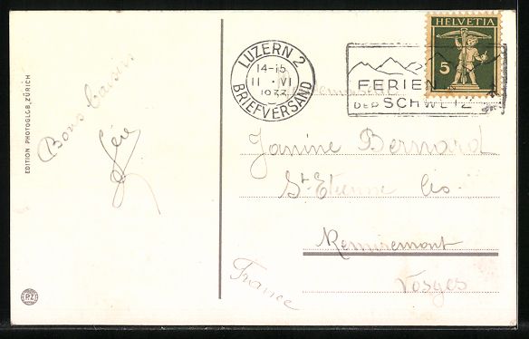 Cartoline postali: Luzern, Weinmarkt mit Pelzgeschäft und  – Usato da Berlin venduto da bartko-reher 1