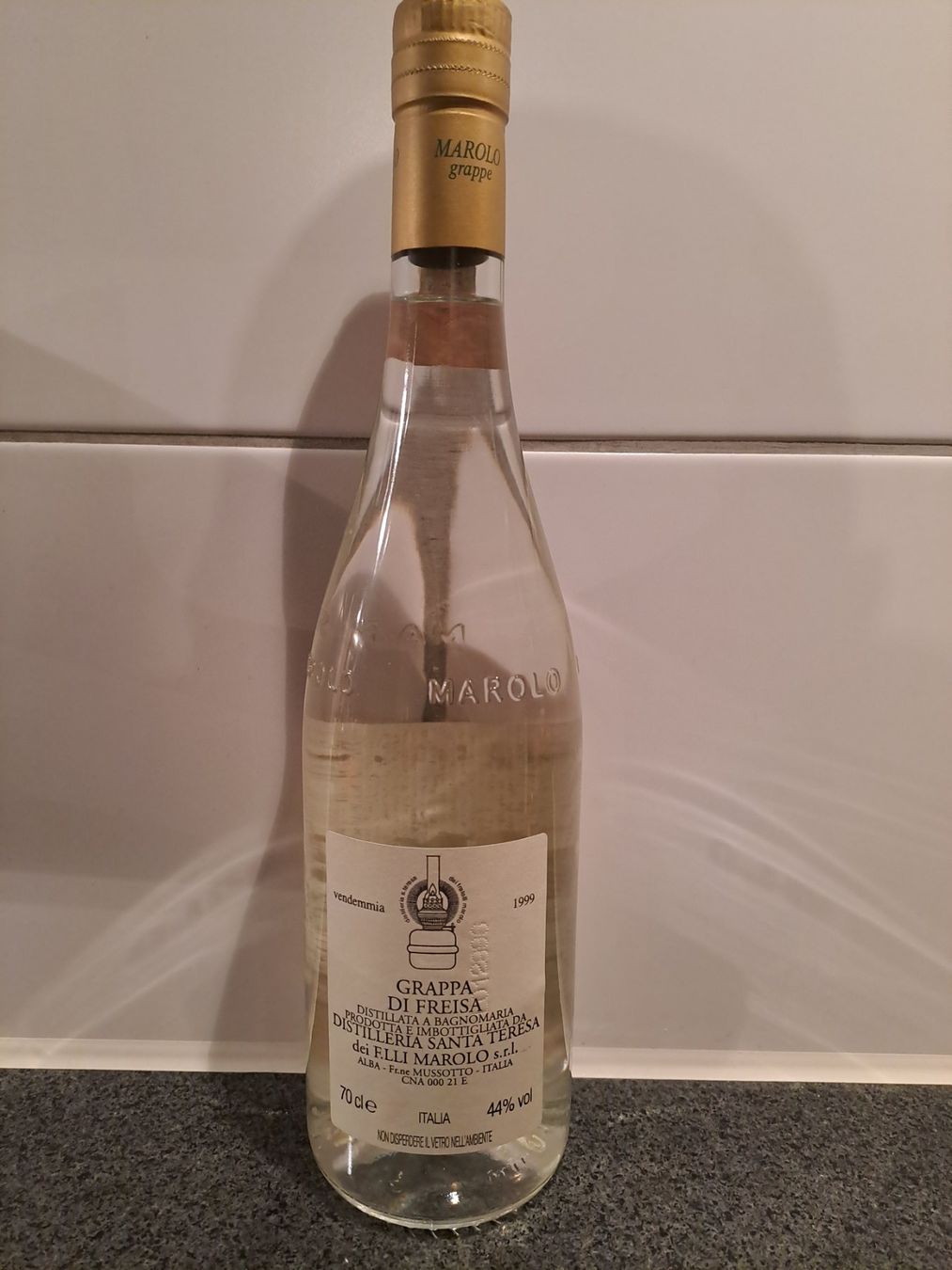 Bevande alcoliche: 1999 Marolo Grappa di Freisa Vendemmia 1999 – Nuovo e nell'imballaggio originale da Elsau venduto da Kellerraeumung 3
