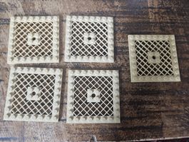 lego 4151b lot de 5 pièces Tan Plate, Modified 8 x 8 Lattice