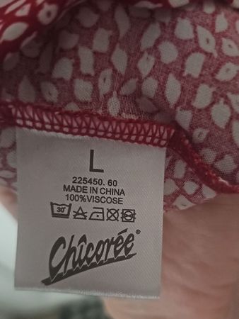 Robe d'été taille L, bordeaux à motifs originaux neuve
