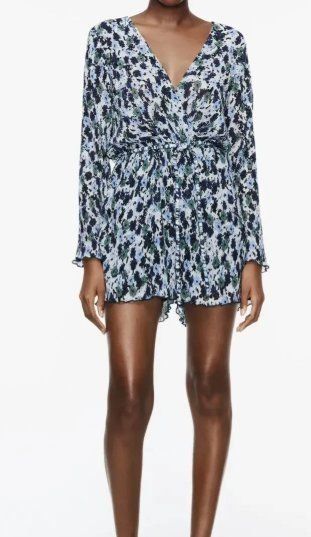 Zara Tute: Blauer gemusterter Jumpsuit, Zara, S – Usato da Zürich venduto da Sera.13 3