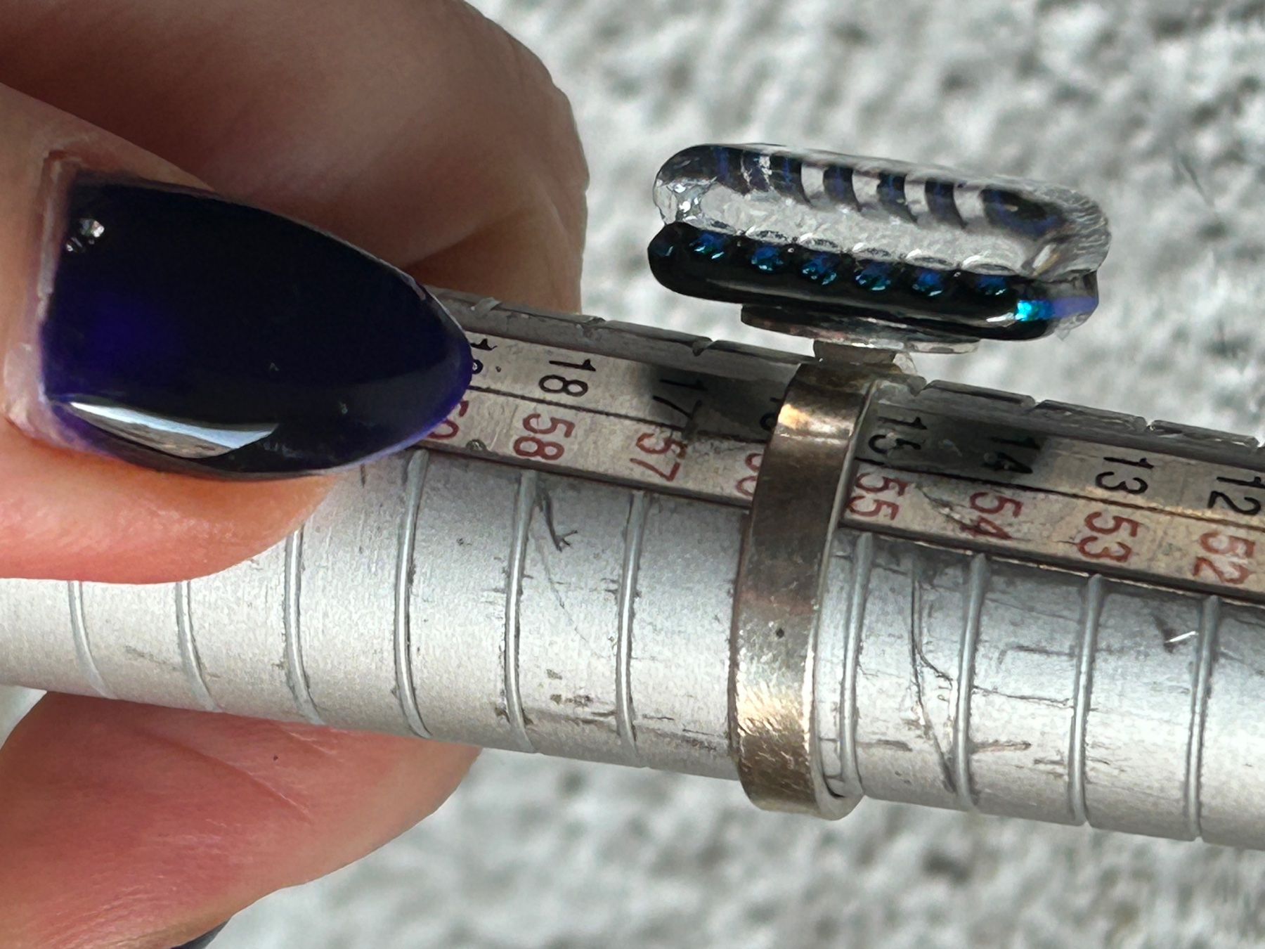 Anelli: Schöner Ring mit blauem Glas (56) – Usato da Laufen venduto da Bellebellezza 8