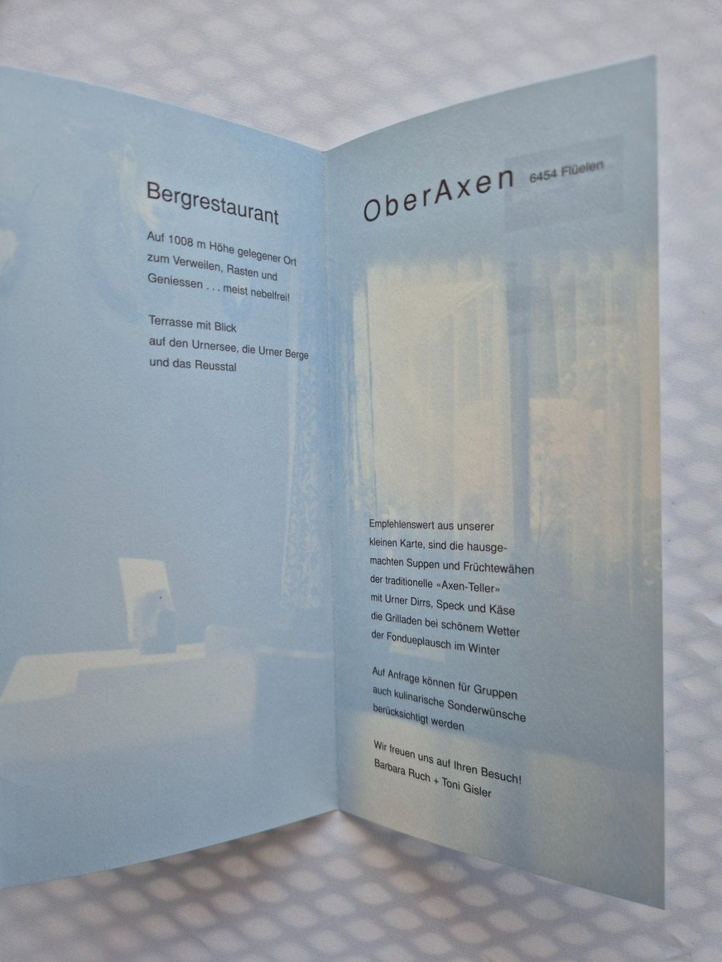 Documenti: Bergrestaurant OberAxen Broschüre – Usato da Langendorf venduto da zvonu161 3