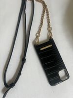 Ideal Of Sweden Handyhülle mit Kette, Kroko Schwarz