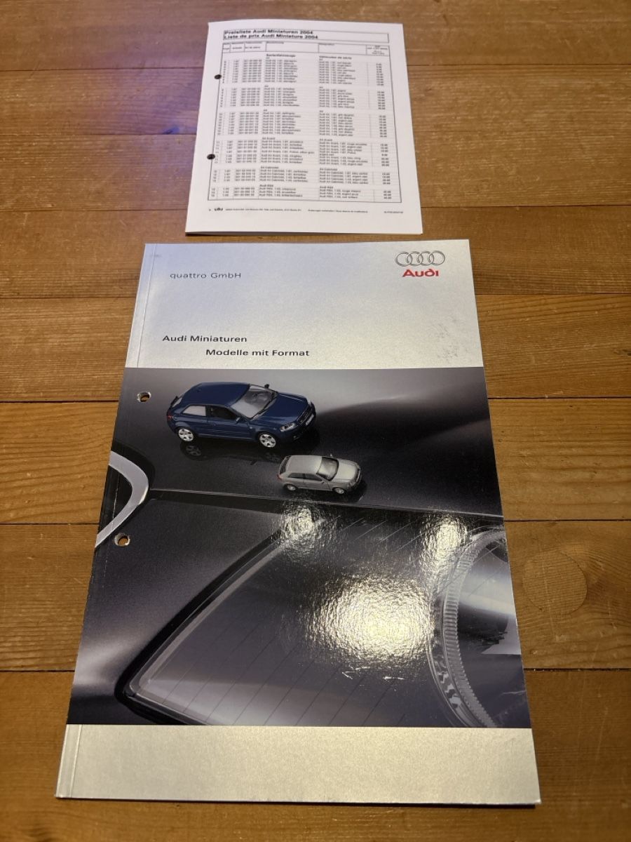 Audi Documenti: Audi Miniaturen Modelle 2004 – Usato da Freienstein venduto da Golfbueb