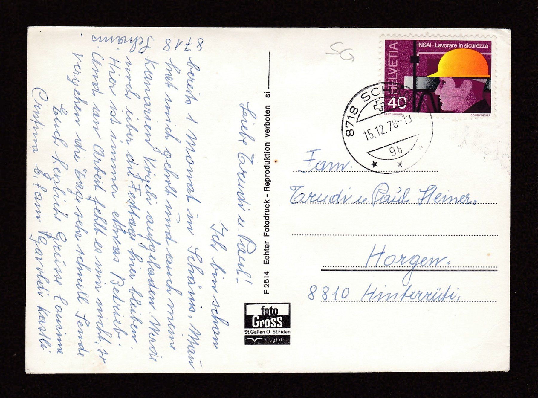 Cartoline postali: SCHÄNIS - Flugaufnahme – Usato da Reiden venduto da cinfis 1
