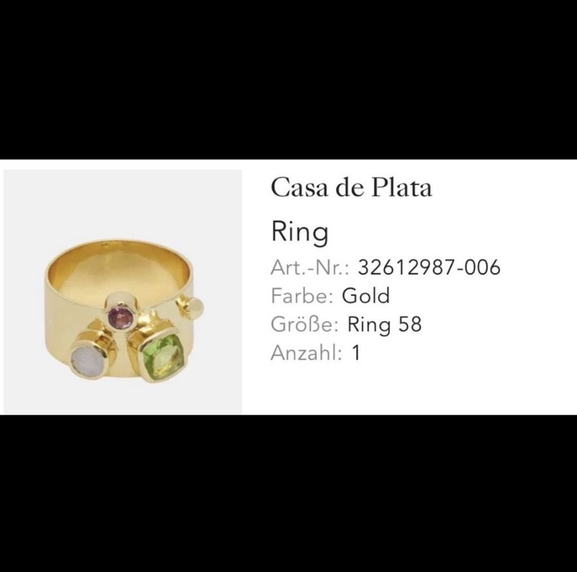 Anelli: Casa de Plata Ring, Gr. 58 – Nuovo e nell'imballaggio originale da Watt venduto da Ene.kro 6