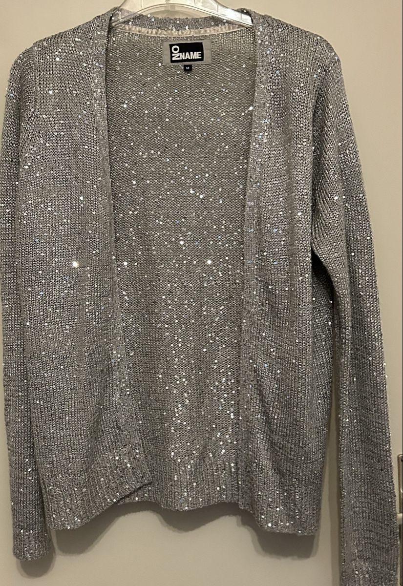 Vestes: *** Pailletten Strickjacke Silbergrau Gr.M *** – D'occasion à Winterthur par stella67 1