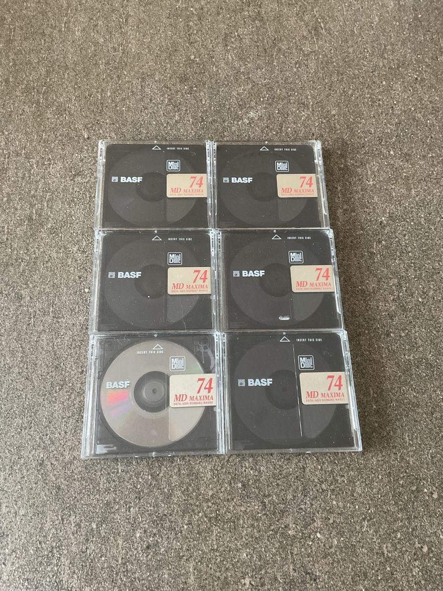 Minidisc: 6 BASF MiniDisc MD MAXIMA 74 Min. – Usato da Jegenstorf venduto da BAVARIA4CH