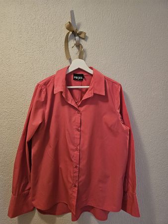 Pieces Hemdbluse, Himbeerpink, Gr. XL