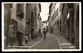 AK Lugano, Persone in Via Cattedrale