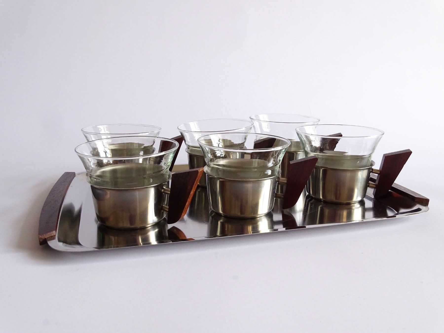 Set di piatti: Mid Century Kaffee-Set mit Tablett & 6 Tassen – Usato da Solothurn venduto da hli_n69n 4