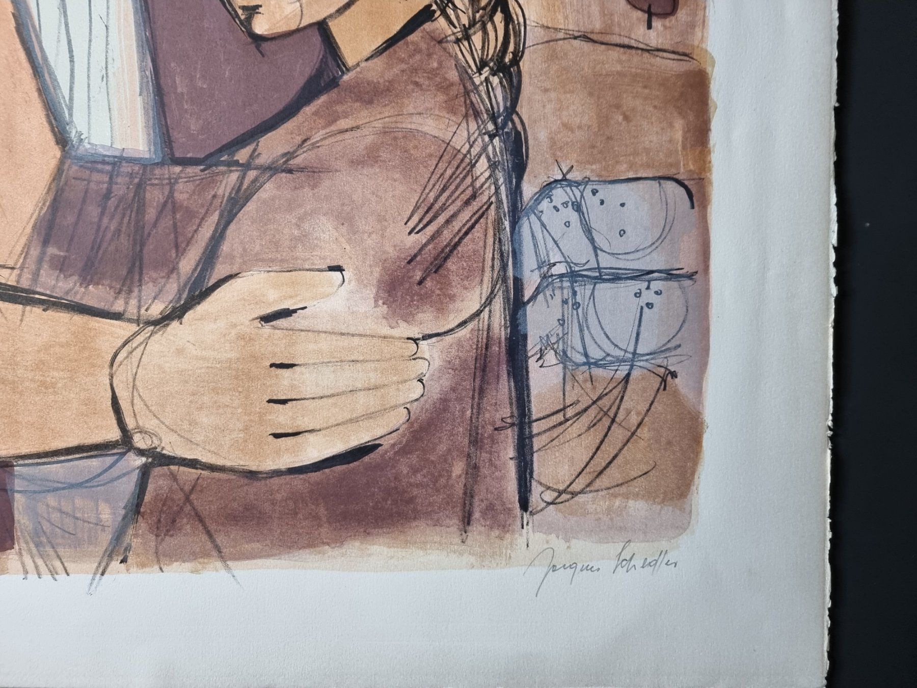 Grafica & Litografie: JACQUES SCHEDLER GROSSE LITHOGRAPHIE SIGNIERT NUMMERIERT – Usato da Gersau venduto da grafik-kunst 1