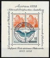 1938, W11, Block Aarau gestempelt (14895)