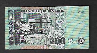 Banconote: Cabo Verde  200  Escudos  2005  Gebraucht – Usato da Gordola venduto da coinsandnotes 1