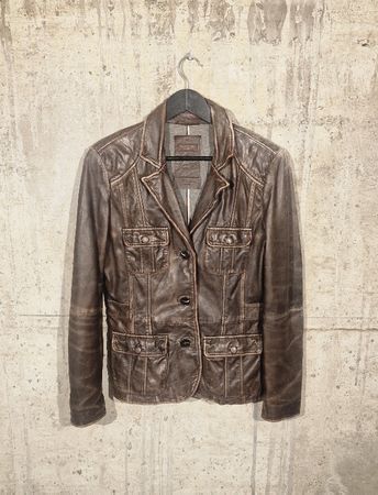 s.Oliver Selection Lederjacke aus 100% Lammleder Braun Gr. M