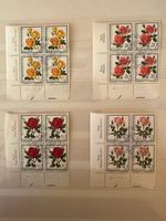 Pro Juventute - Rosen 1972 4er Block mit ET Stempel