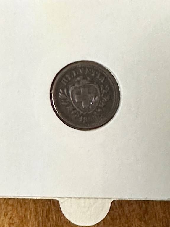 Tutti le monete: Moneta 1 centesimo 1863 in buone condizioni – Usato da Biasca venduto da Blenio71 1