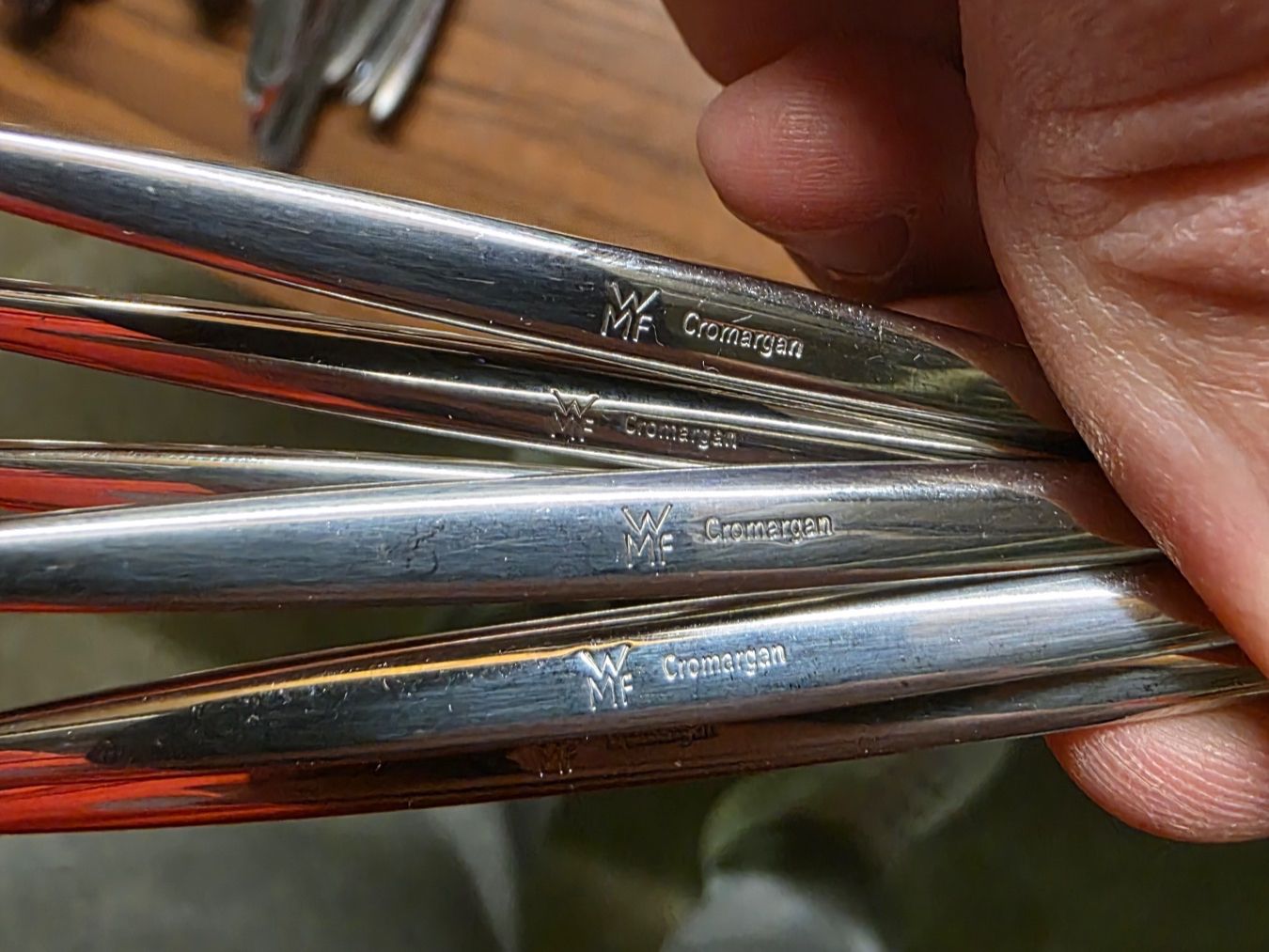 WMF Cucchiai: 6 Kaffeelöffel WMF Cromagan - Set – Usato da Sennhof venduto da joel.c 1