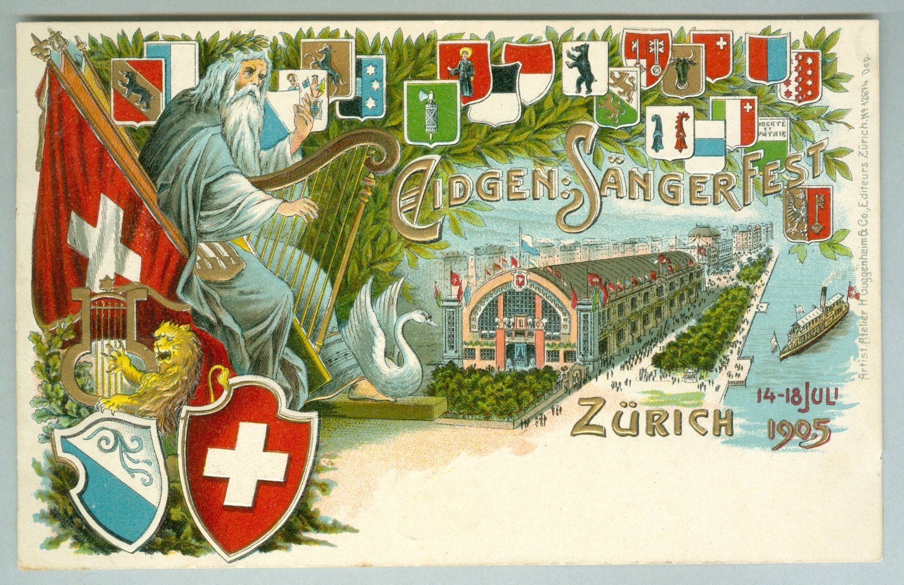 Cartoline postali: 1905 Schweiz AK Kt ZH – Usato da Zürich venduto da yago-rot