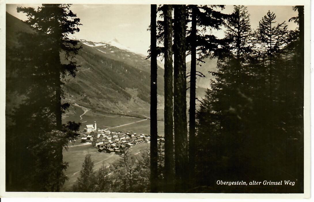Cartoline postali: Obergesteln alter Grimsel Weg  1937 – Usato da Hochdorf venduto da Ziegel-16
