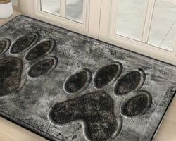 Fussmatte mit Hundepfoten🐾,120x80cm, Grau,Neu!
