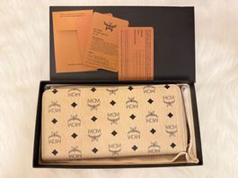 Original MCM Portemonnaie Zippy Beige Nue mit Quittung