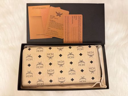 Original MCM Portemonnaie Zippy Beige Nue mit Quittung