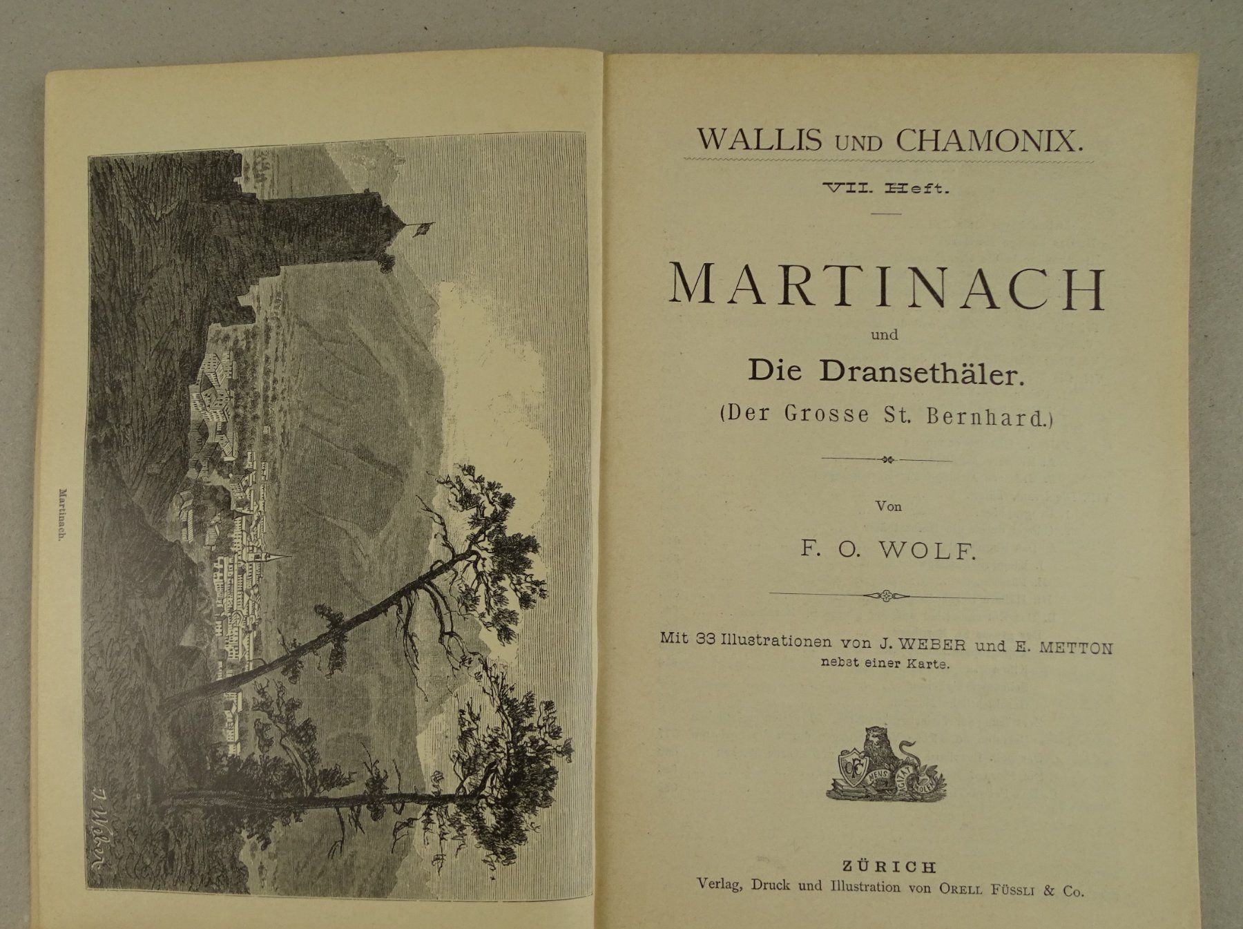 Libri: MARTINACH & DRANSETHÄLER, MARTIGNY, WALLIS, WANDERBILDER – Usato da Grüningen venduto da Kartensammler 1