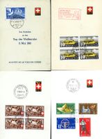 1939-55: Lot mit 15 PTT- Blättern, z.T. bessere Werte