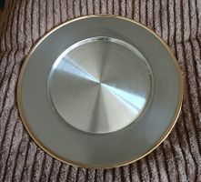 Platzteller Inox 18/10 mit Goldrand