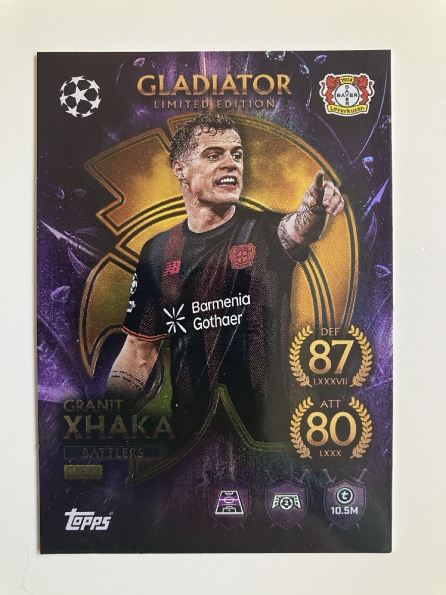 Topps Carte collezionabili: Match Attax Gladiator Granit Xhaka – Usato da Bleienbach venduto da manfred83