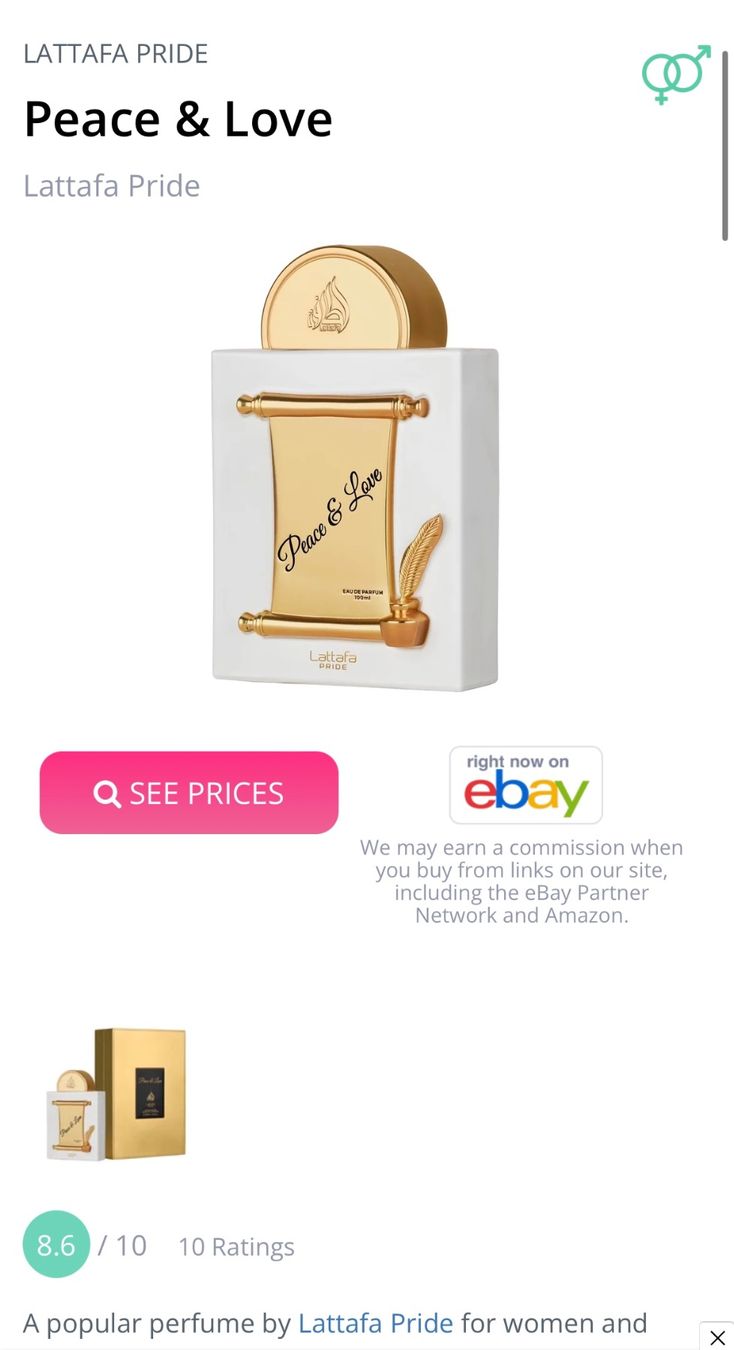 Lattafa Parfum & Eau de Toilette: Lattafa Pride Parfum Peace & Love EDP2ml. – Gebraucht aus Zürich von deruja 2