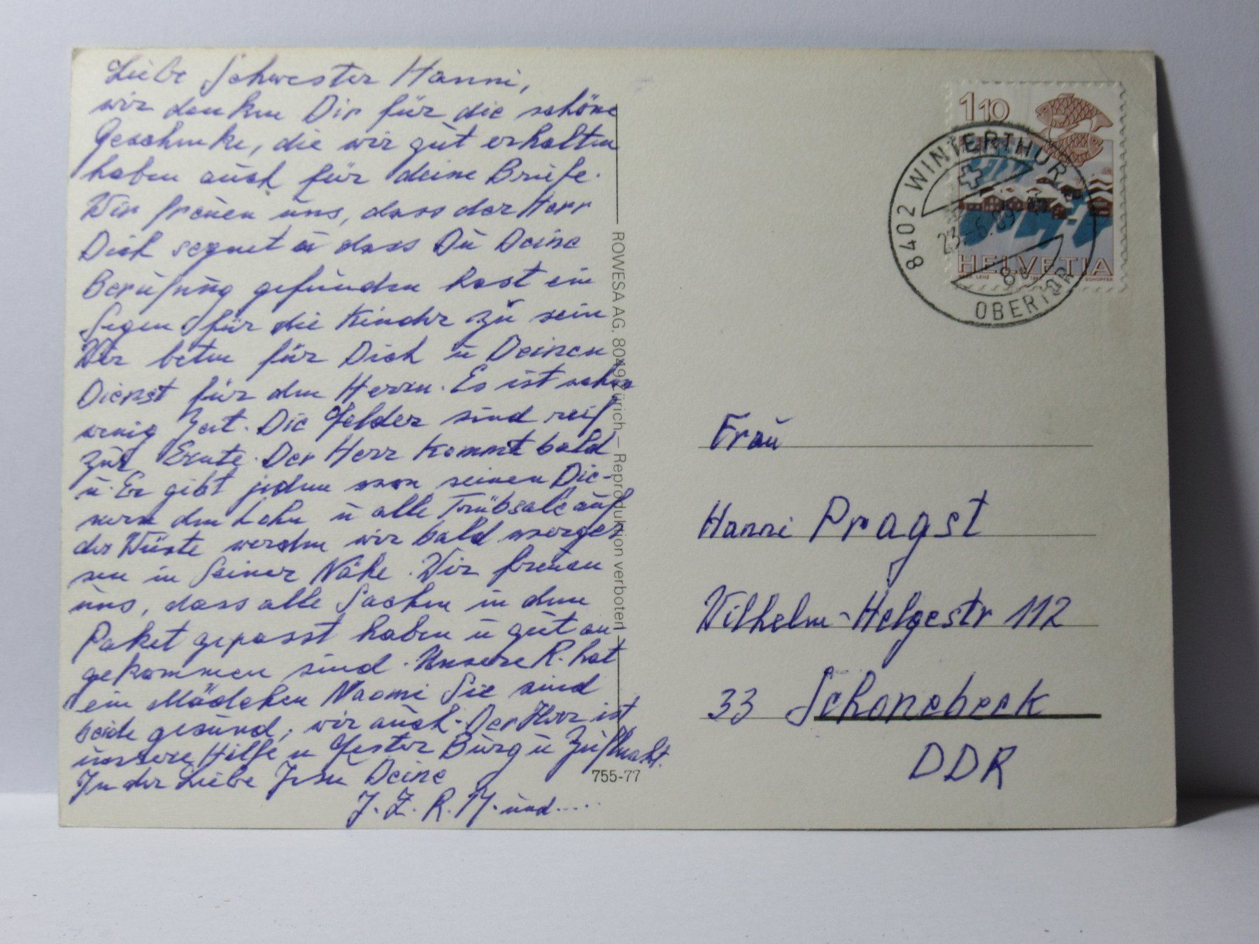 Ansichtskarten: Matterhorn , Bergblumen  1989 – Gebraucht aus Grenchen von Bluemchen1900 1