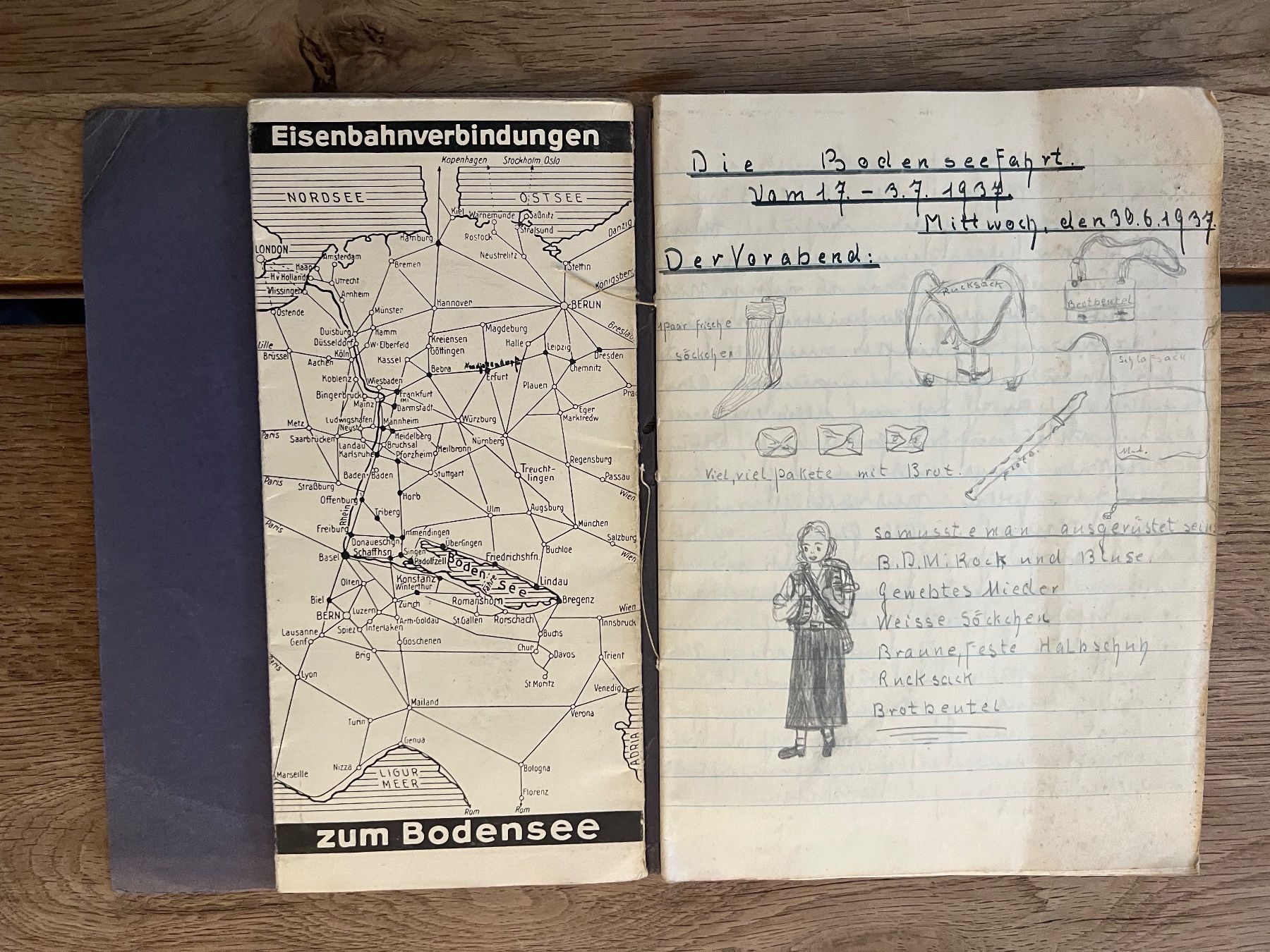 Ansichtskarten: Dokumentation Schulreise Bodenseefahrt 1937 (KoA ) – Gebraucht aus Hermetschwil-Staffeln von militaria-schweiz 3