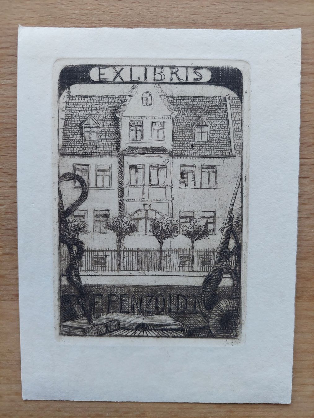 Gemälde: Exlibris Adolf Schinnerer - Orig. Radierung – Gebraucht aus Obfelden von Exlibris-Art