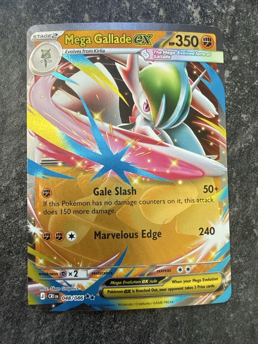 Pokémon Sammelbilder & Trading cards: Pokémon Mega Gallade ex – Gebraucht aus Wahlen b. Laufen von Canaslan