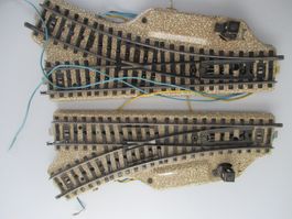 1 Elektromagnetische Weichen-Paar 5118, 5119 von Märklin.