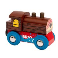 Brio Super Sammel Lok in Holz Optik